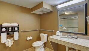 免费洗浴用品、吹风机、毛巾