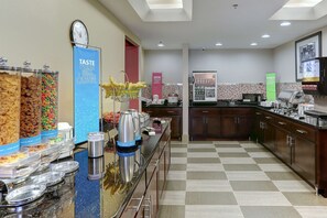 Free daily self-serve breakfast