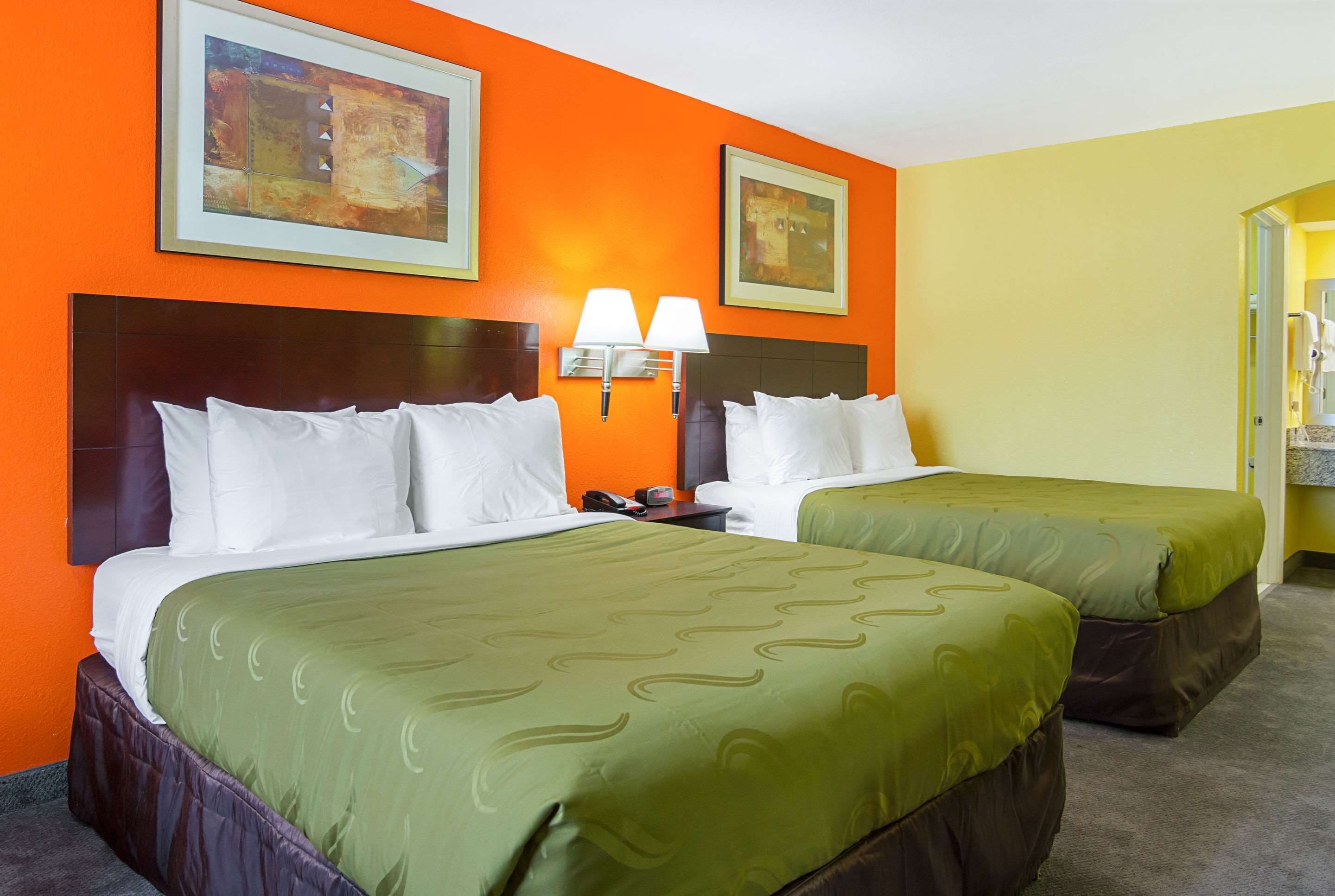 standard room, 2 queen beds, non smoking | desk, iron/ironing board, free wifi, bed sheets