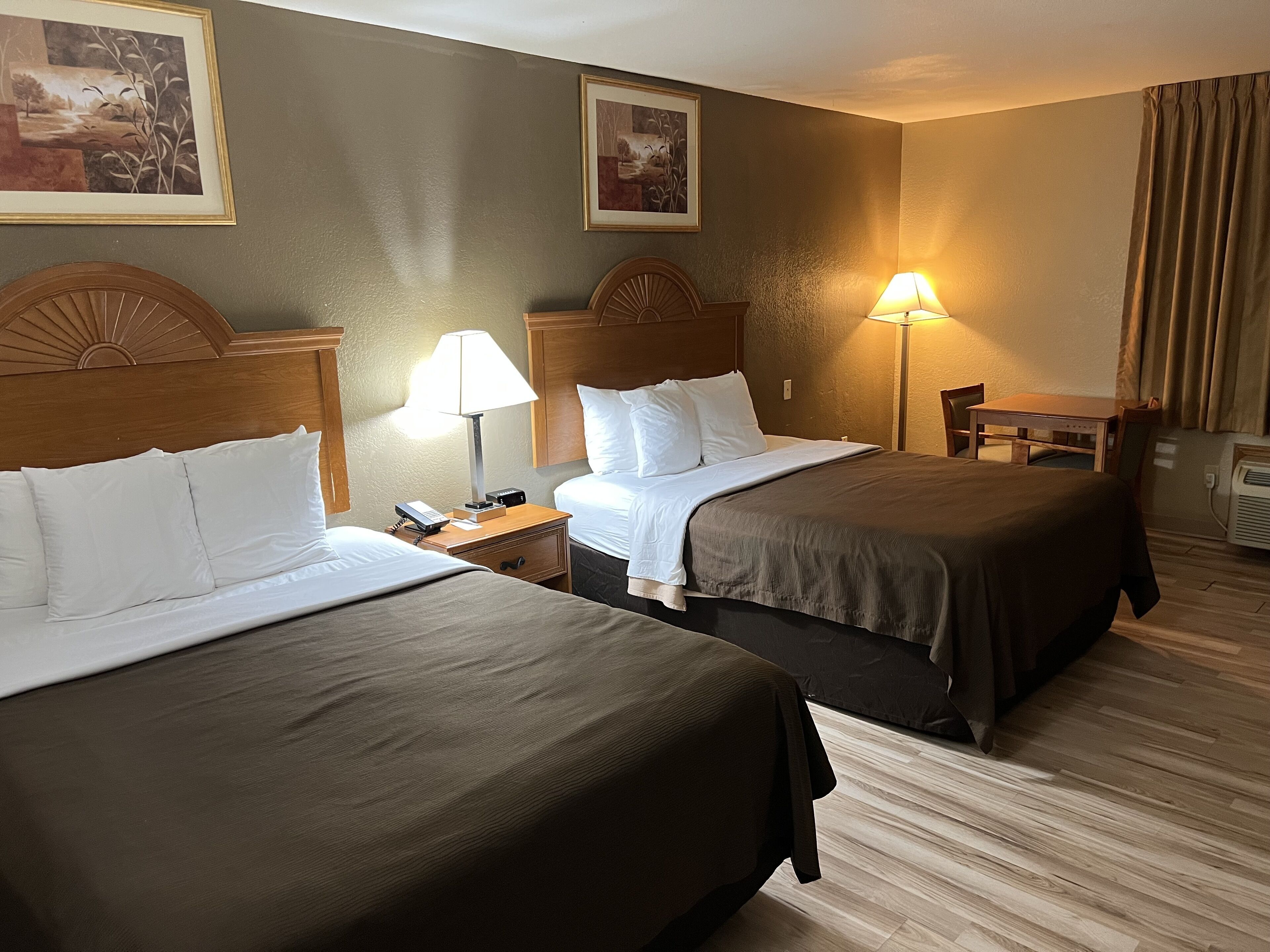 Room, 2 Queen Beds, Smoking | In-room safe, soundproofing, free WiFi, bed sheets