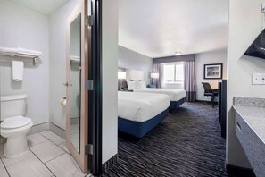In-room safe, desk, laptop workspace, iron/ironing board