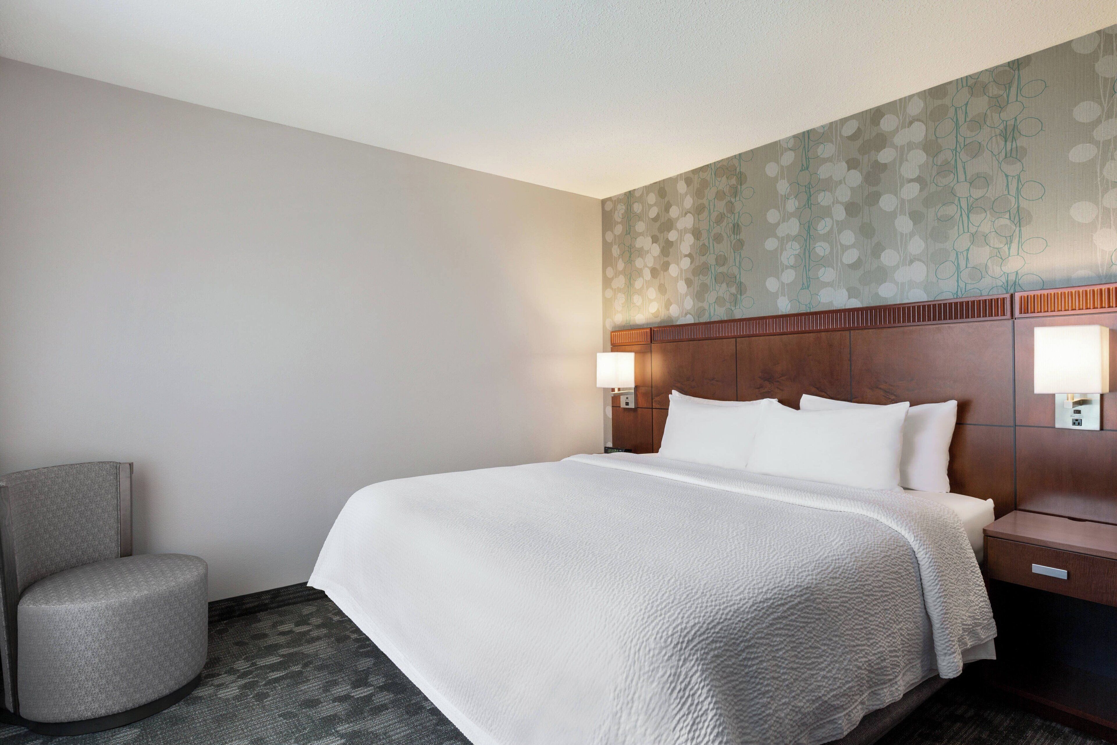 suite, 1 king bed with sofa bed, corner | premium bedding, pillow-top beds, desk, blackout curtains