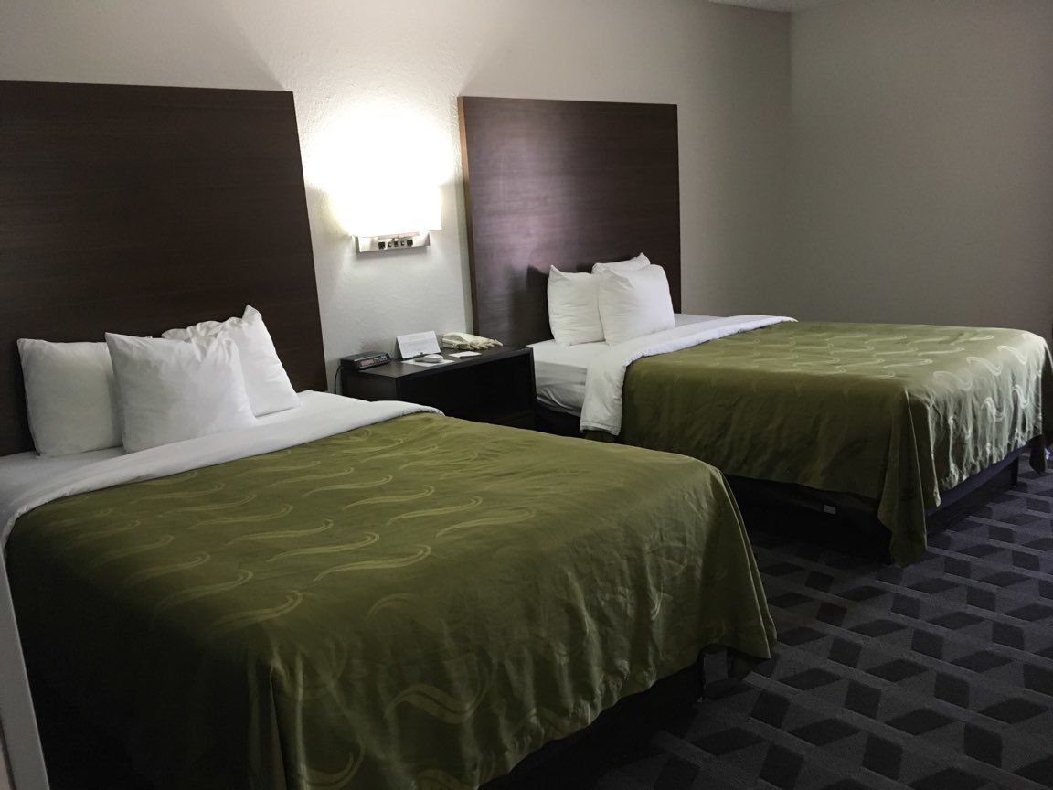 standard room, 2 double beds, non smoking | in-room safe, blackout curtains, iron/ironing board