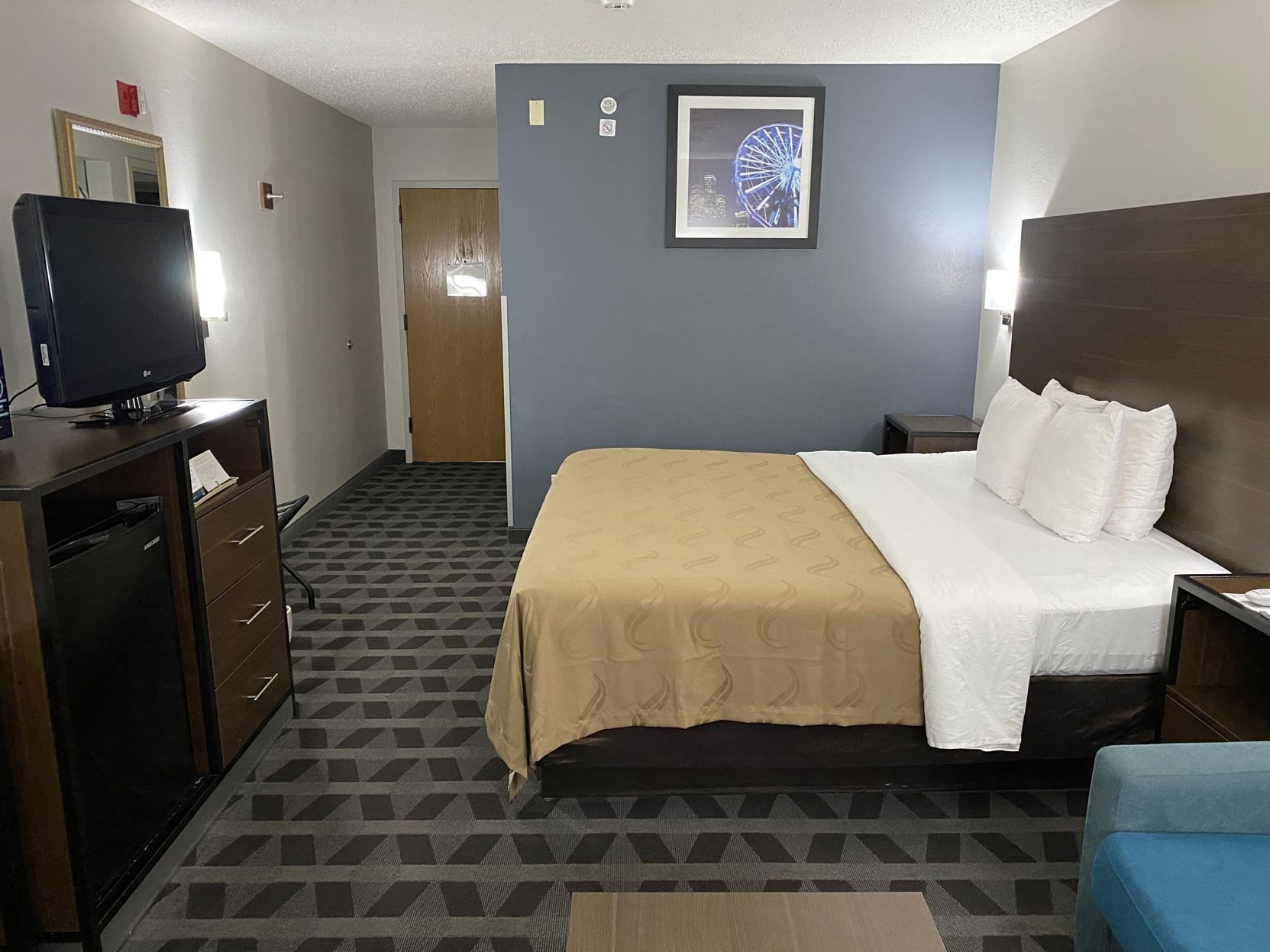 In-room safe, blackout drapes, soundproofing, iron/ironing board