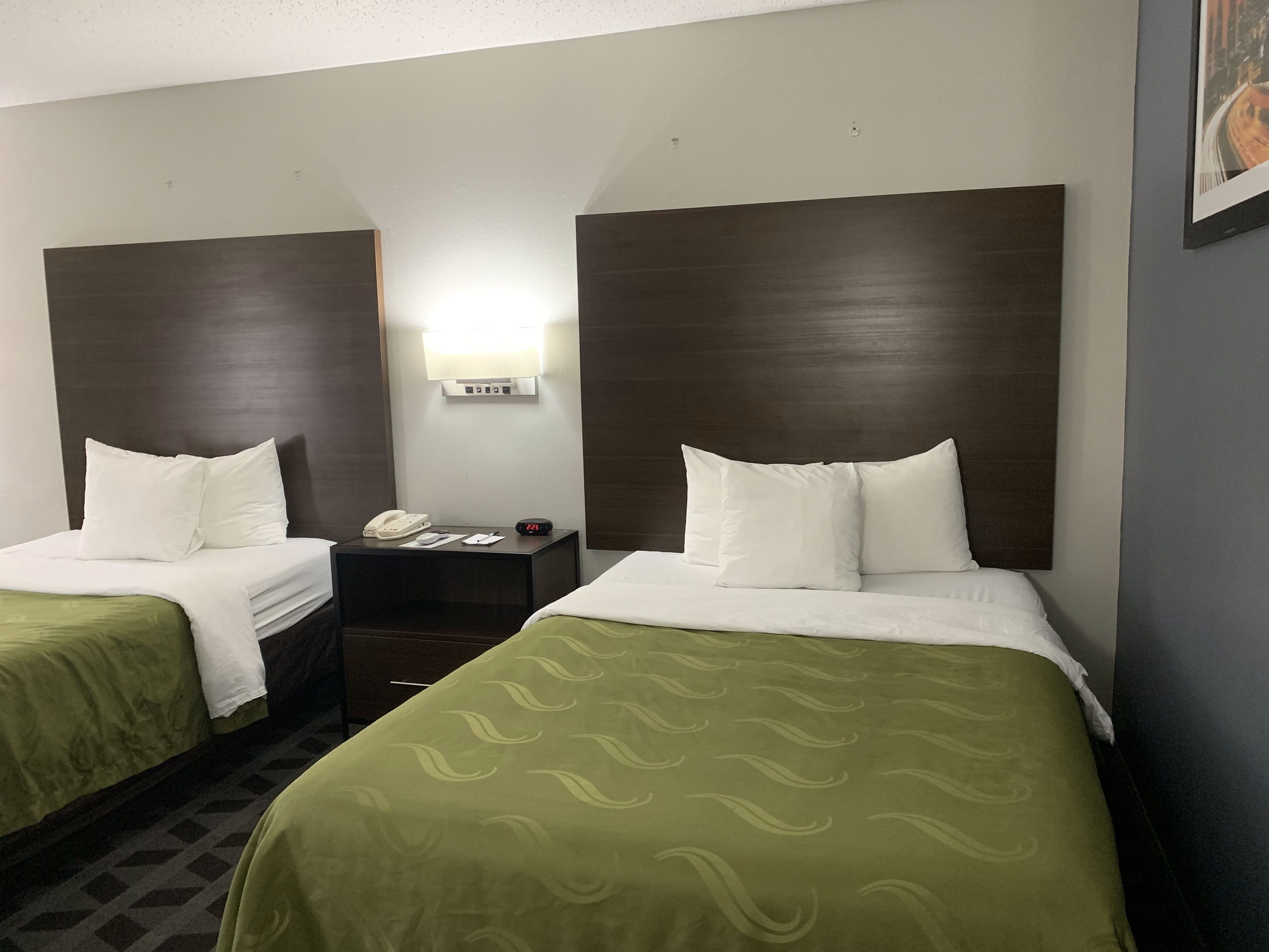 standard room, 2 double beds, non smoking | in-room safe, blackout curtains, iron/ironing board