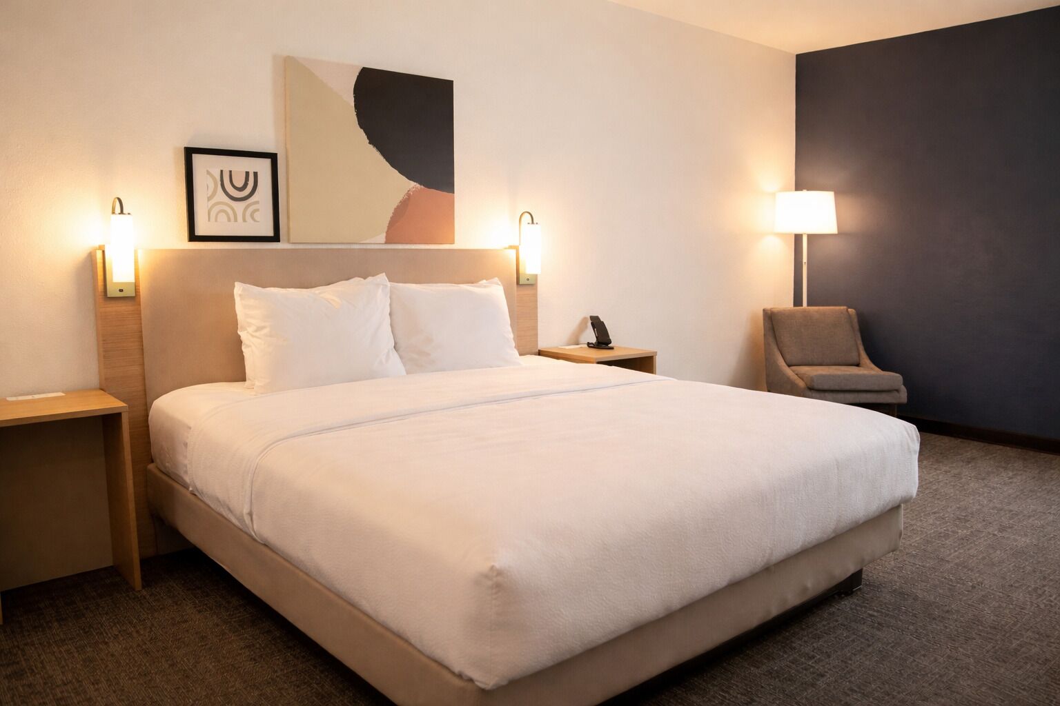 Premium bedding, desk, iron/ironing board, cribs/infant beds