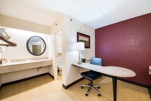 Desk, blackout drapes, free WiFi, bed sheets