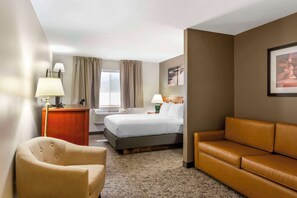 Suite, 1 Queen Bed, Non Smoking | In-room safe, desk, laptop workspace, blackout drapes