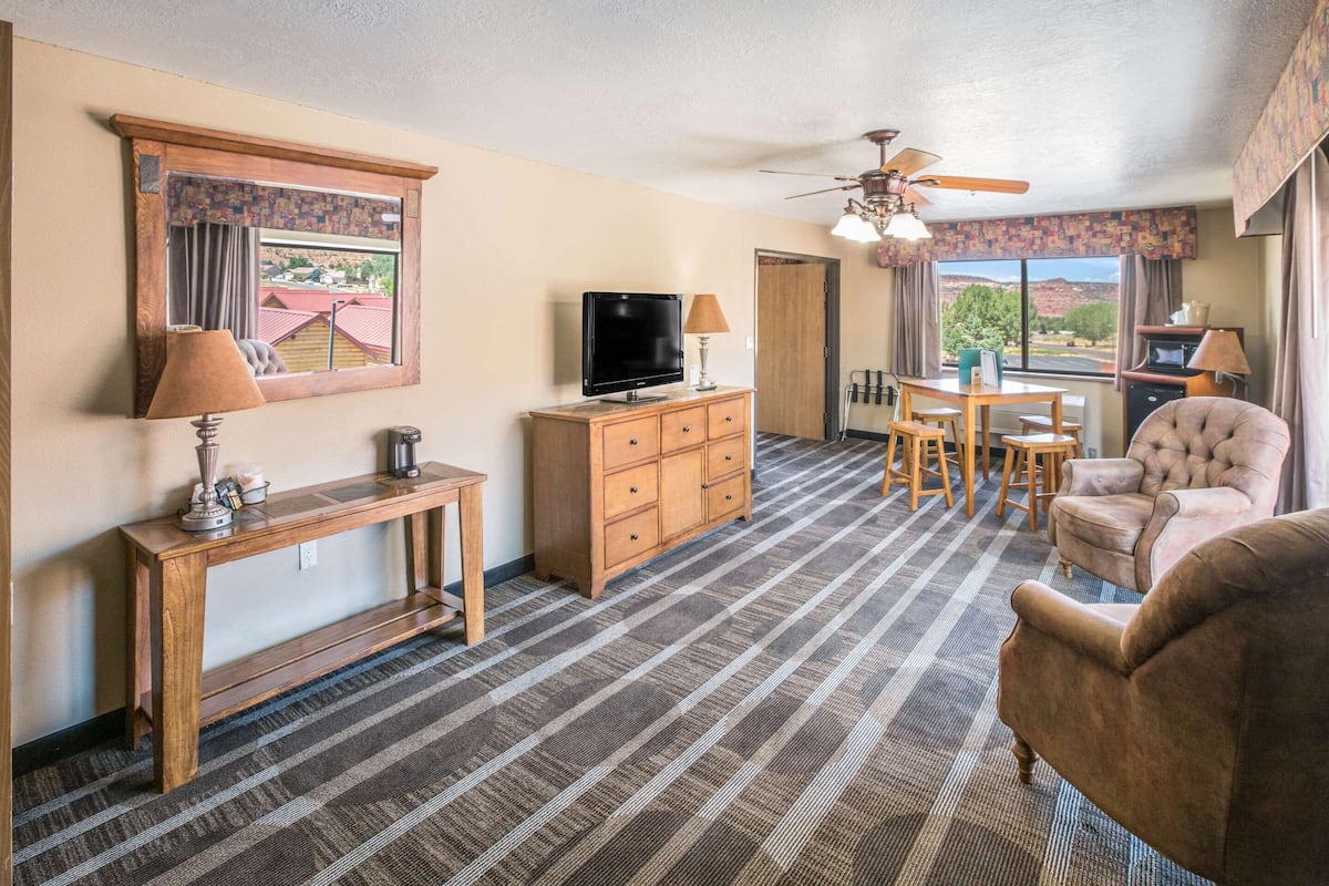 in-room safe, desk, blackout curtains, iron/ironing board