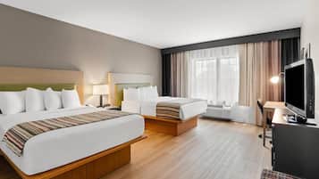 Room, 2 Queen Beds, Non Smoking | 1 bedroom, hypo-allergenic bedding, down comforters, desk