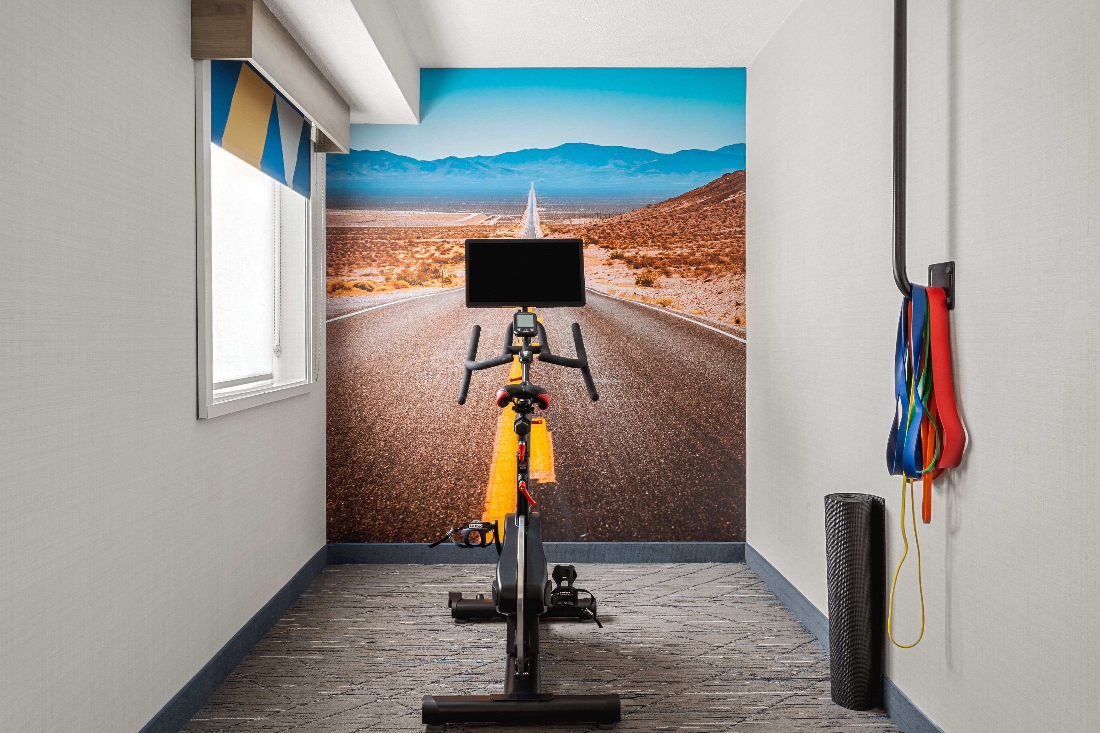 1 bedroom, desk, laptop workspace, blackout curtains