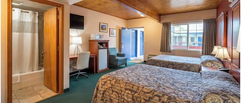 Room, 2 Queen Beds, Non Smoking | Desk, iron/ironing board, free WiFi, bed sheets