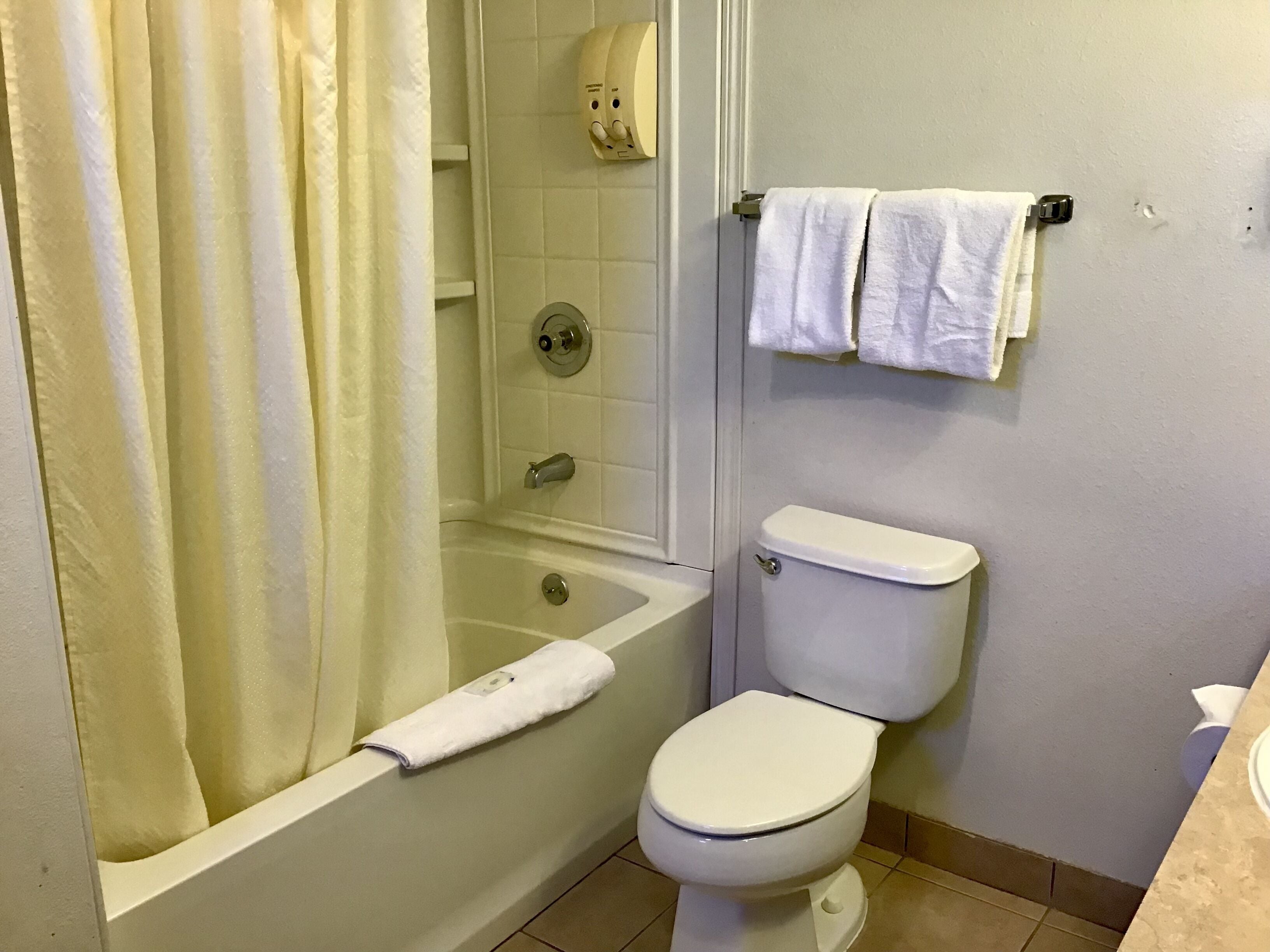 Free toiletries, hair dryer, towels, soap