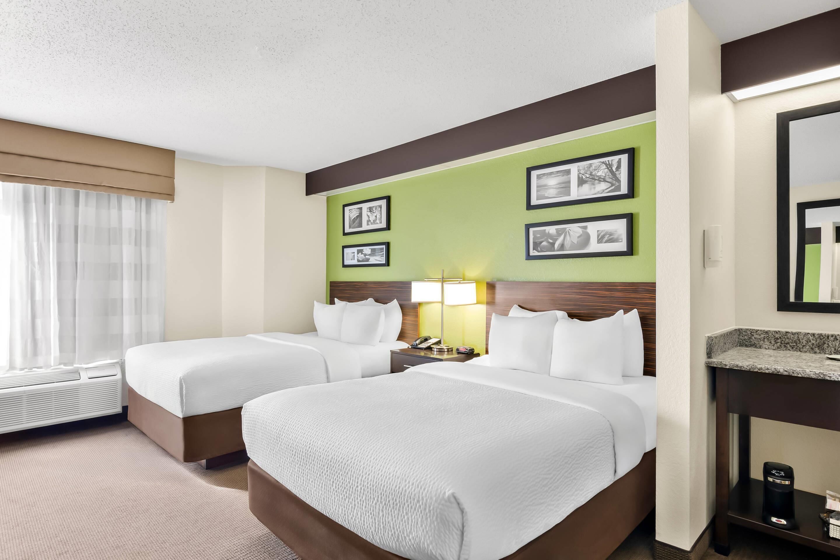 Standard Room, 2 Double Beds, Non Smoking | Premium bedding, in-room safe, desk, iron/ironing board