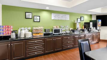 Free daily self-serve breakfast