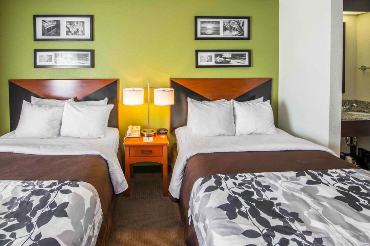 Habitación estándar, 2 camas matrimoniales, para no fumadores | Ropa de cama de alta calidad y caja de seguridad en la habitación