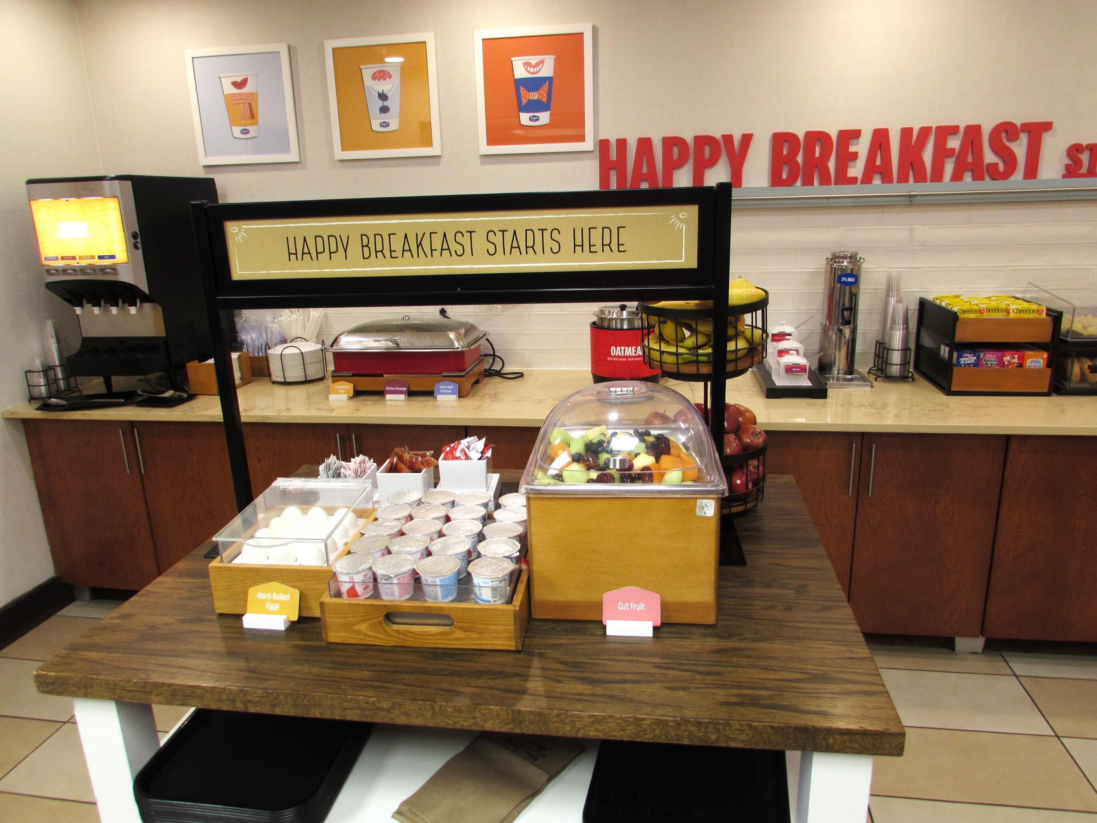 Free daily buffet breakfast 
