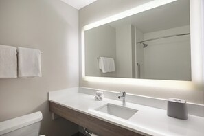 Hair dryer, towels