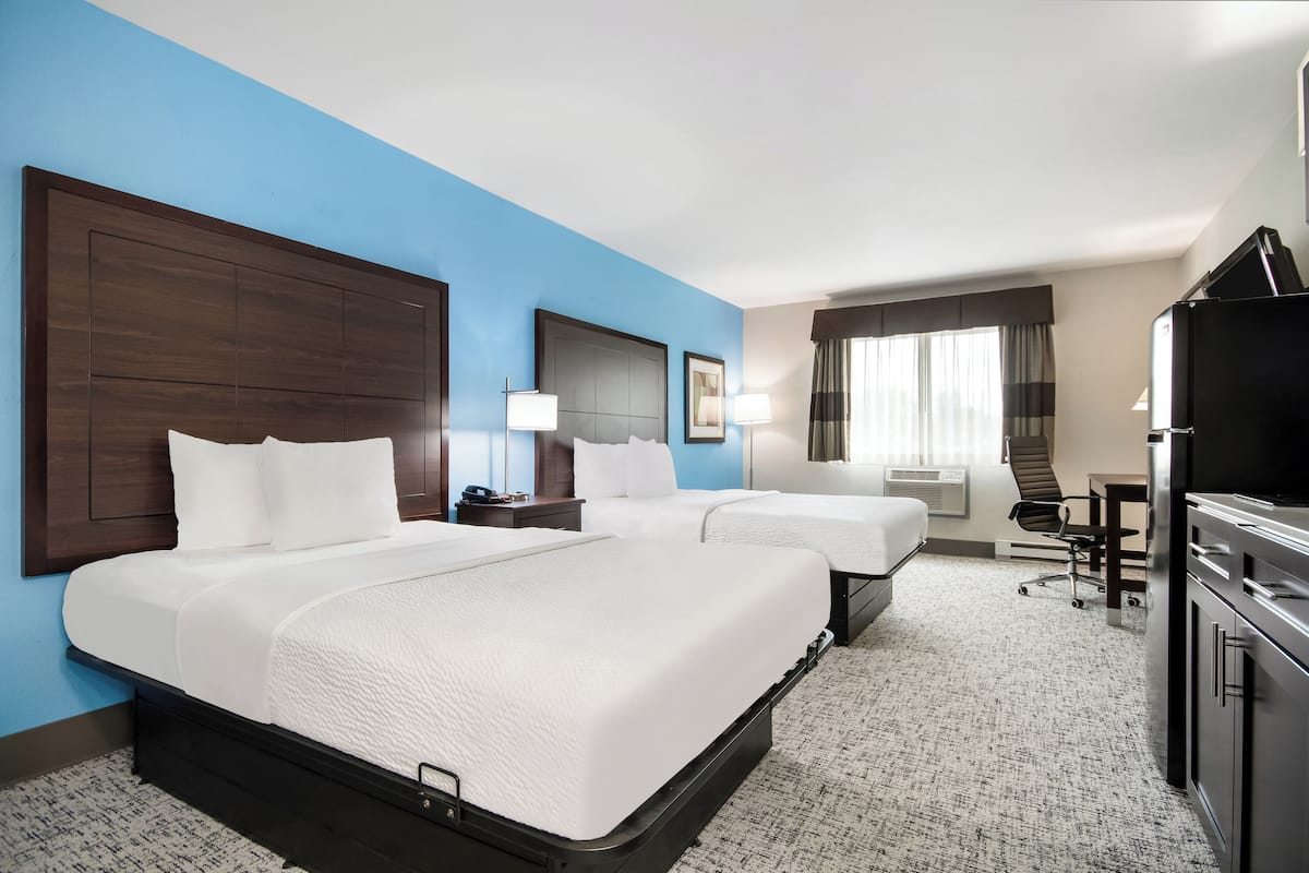 Room, 2 Double Beds, Non Smoking, Kitchen | In-room safe, desk, iron/ironing board, free cots/infant beds