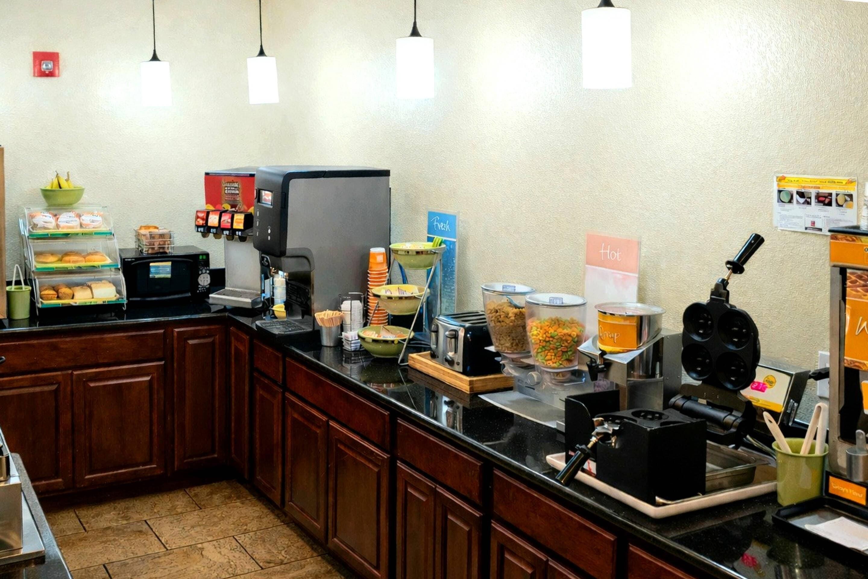 Free daily buffet breakfast