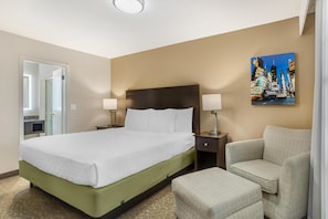 In-room safe, laptop workspace, blackout curtains, iron/ironing board