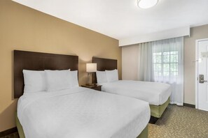 Standard Room, 2 Double Beds, Non Smoking, Refrigerator | 1 bedroom, in-room safe, laptop workspace, blackout curtains