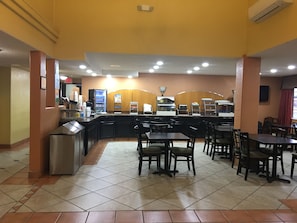 Free daily self-serve breakfast