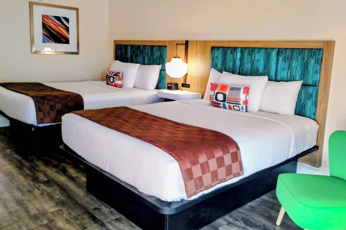 Standard Room, 2 Double Beds | In-room safe, iron/ironing board, free WiFi, bed sheets