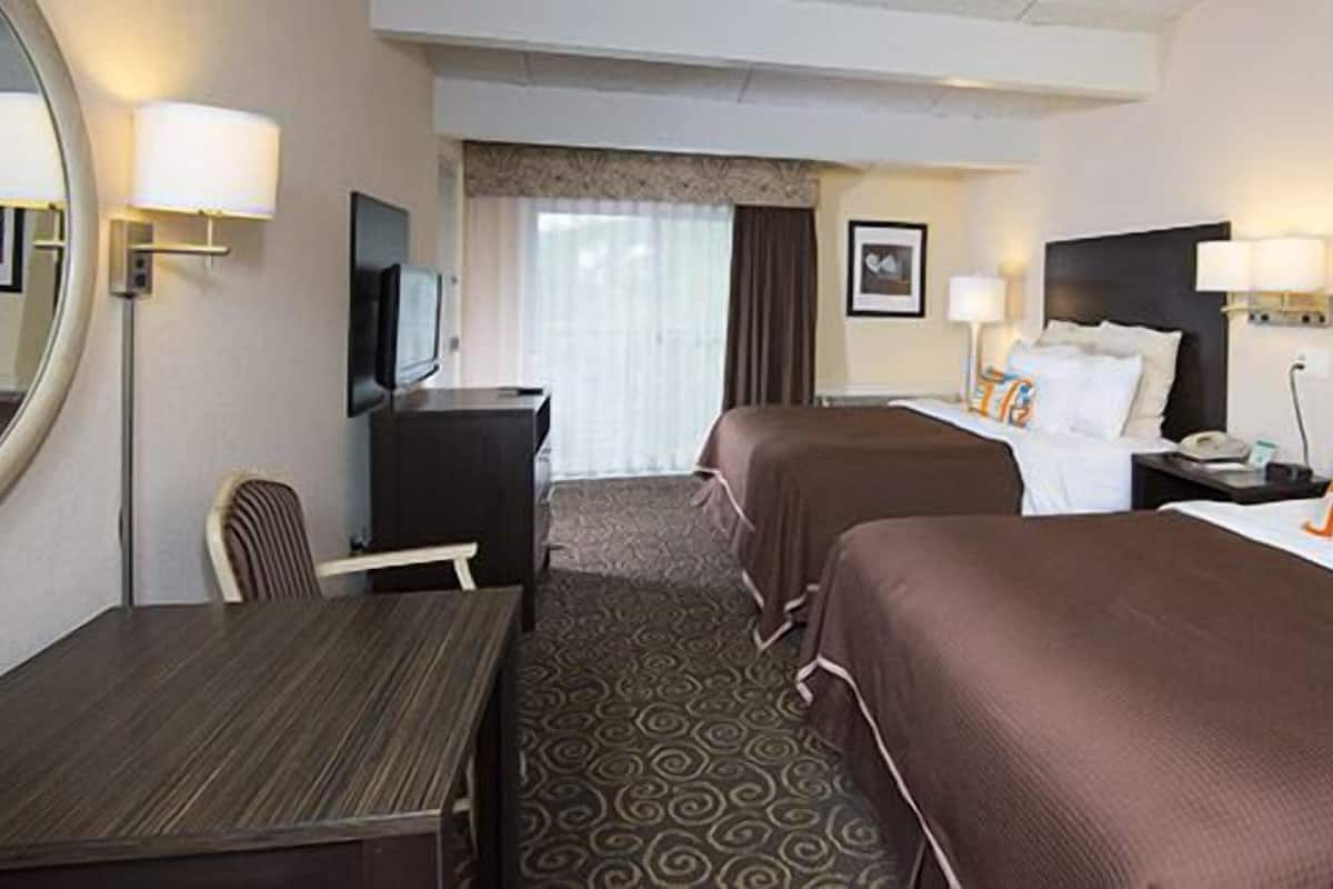 Deluxe Room, 2 Queen Beds | In-room safe, iron/ironing board, free WiFi, bed sheets