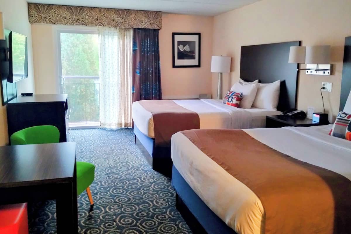 Deluxe Room, 2 Queen Beds | In-room safe, iron/ironing board, free WiFi, bed sheets