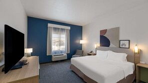 Premium bedding, down comforters, pillowtop beds, in-room safe