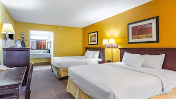 Room, 2 Queen Beds, Non Smoking | Individually decorated, individually furnished, desk, laptop workspace