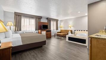 Suite, 1 King Bed, Non Smoking, Hot Tub | In-room safe, iron/ironing board, free cribs/infant beds, rollaway beds
