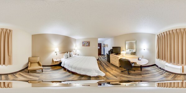 Standard Room, 1 Queen Bed, Non Smoking | In-room safe, desk, blackout drapes, iron/ironing board