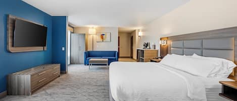 Suite, 1 King Bed with Sofa bed | Premium bedding, memory foam beds, in-room safe, desk