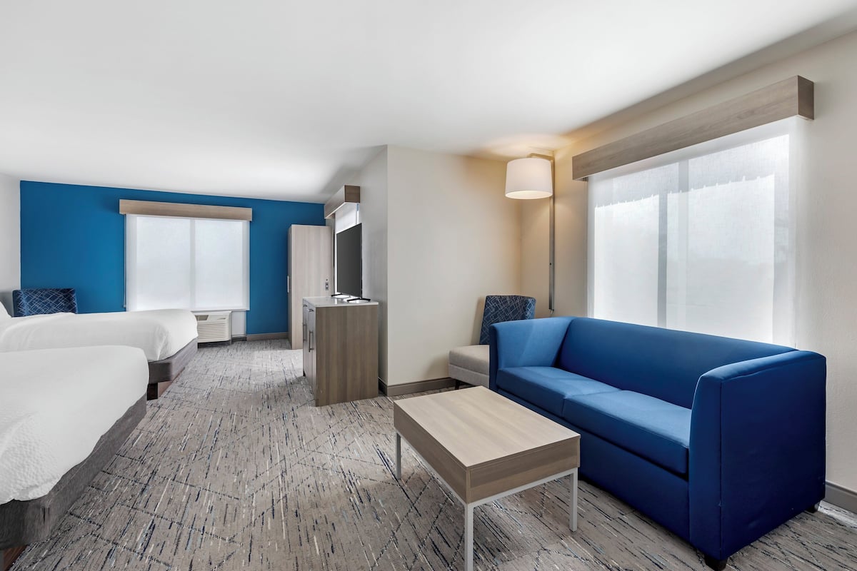2 Queen Suite with Sofa Bed | Premium bedding, memory foam beds, in-room safe, desk