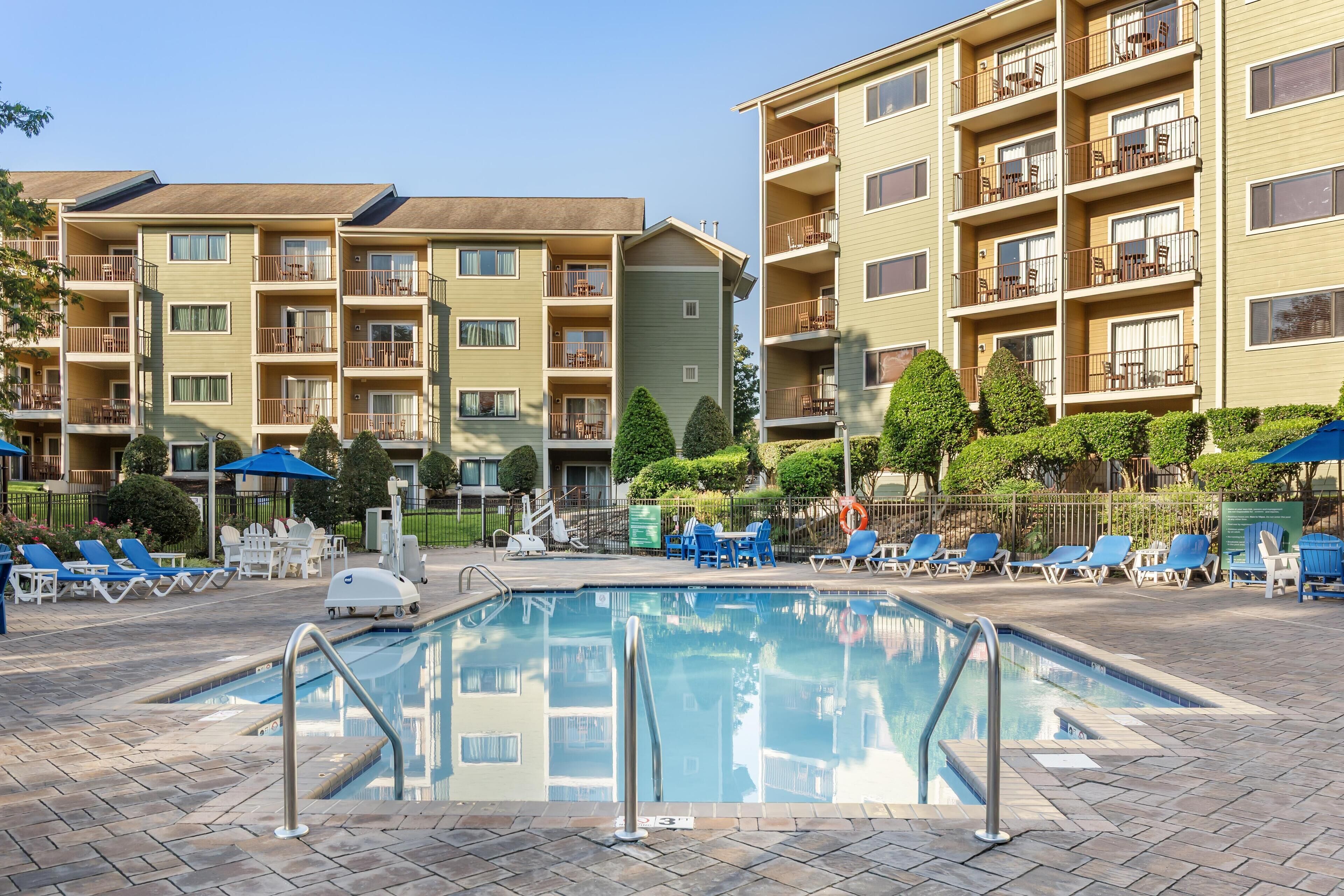 Indoor pool, 2 outdoor pools, pool umbrellas, sun loungers