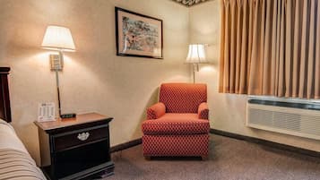 Desk, free WiFi, bed sheets, alarm clocks
