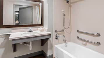 Camera, 1 letto king, accessibile ai disabili, non fumatori (Mobility/Hearing, tub w/grab bars) | Bagno accessibile ai disabili