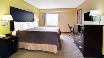 Desk, blackout drapes, free cribs/infant beds, free WiFi