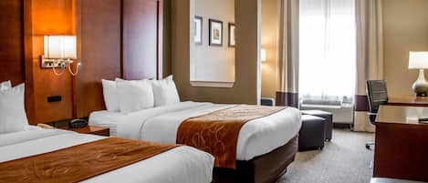 Desk, blackout drapes, iron/ironing board, free WiFi