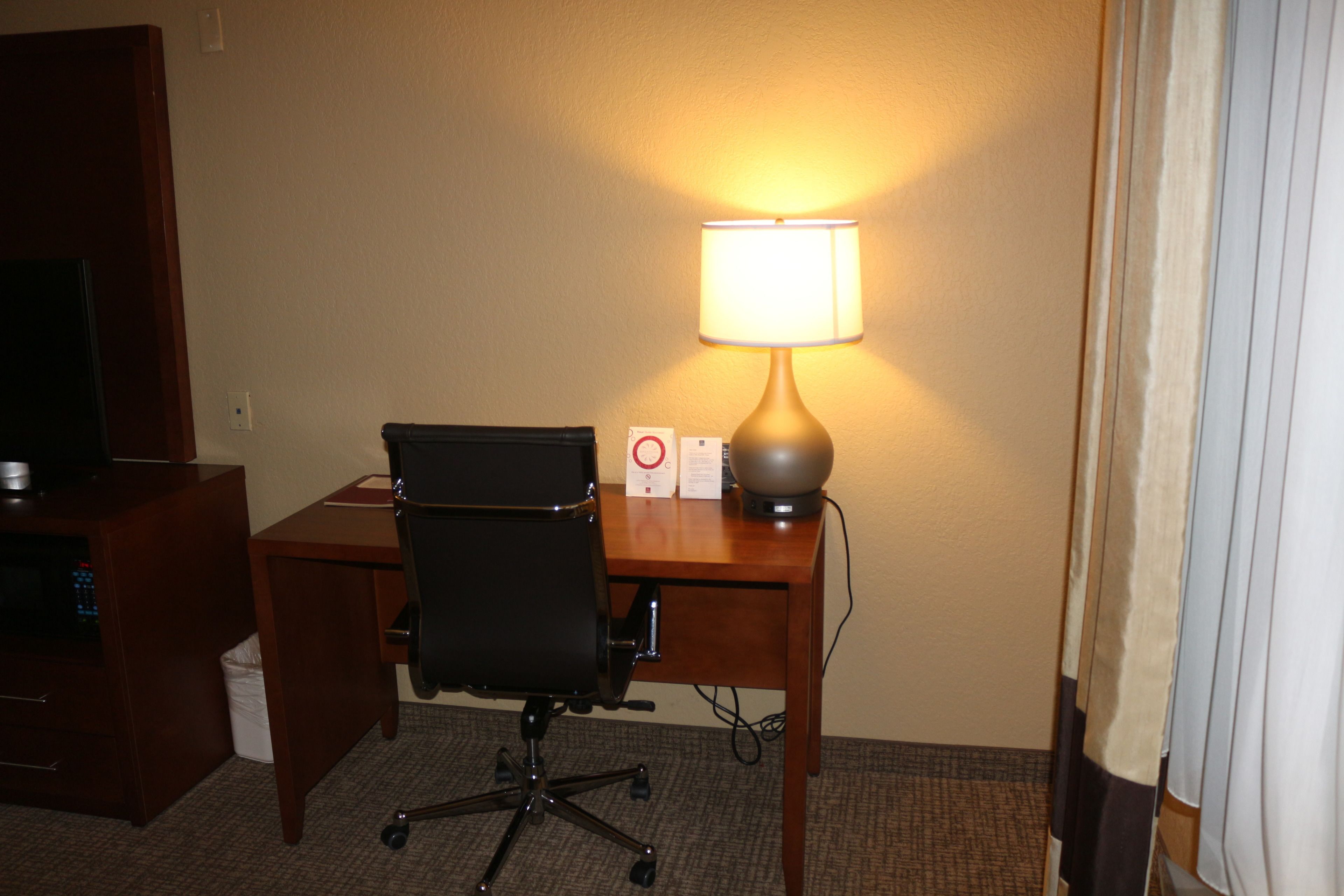 Desk, blackout curtains, iron/ironing board, free WiFi