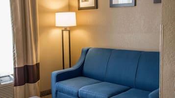 Desk, blackout drapes, iron/ironing board, free WiFi