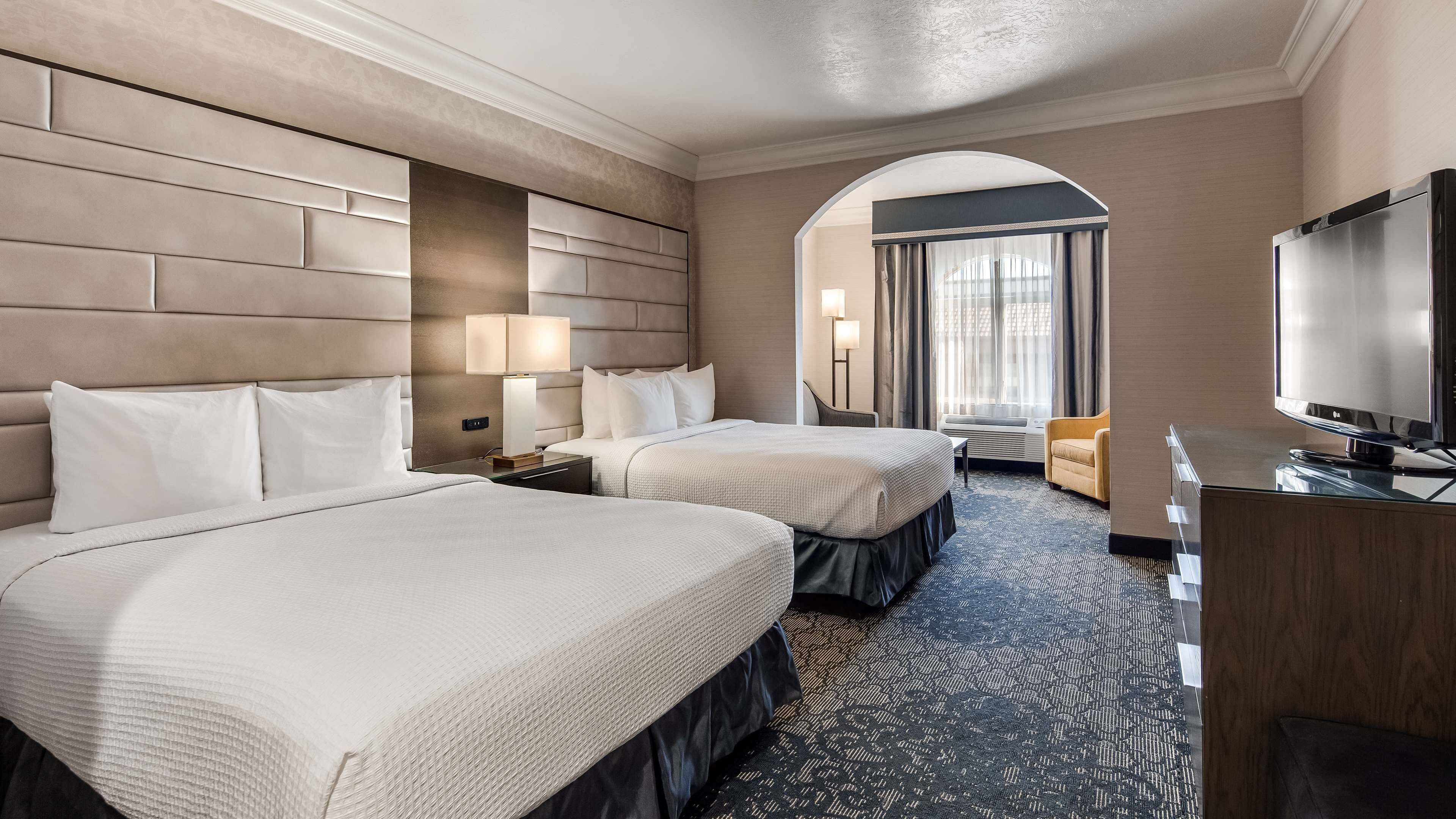 suite, 2 queen beds, non smoking, refrigerator & microwave (with sofabed) | 1 bedroom, premium bedding, pillow-top beds, in-room safe