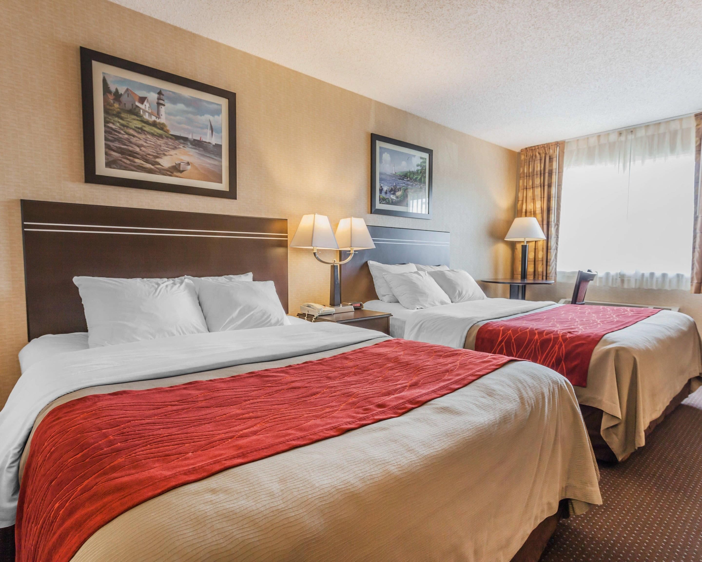 Room, 2 Queen Beds, Non Smoking | Premium bedding, desk, blackout drapes, iron/ironing board