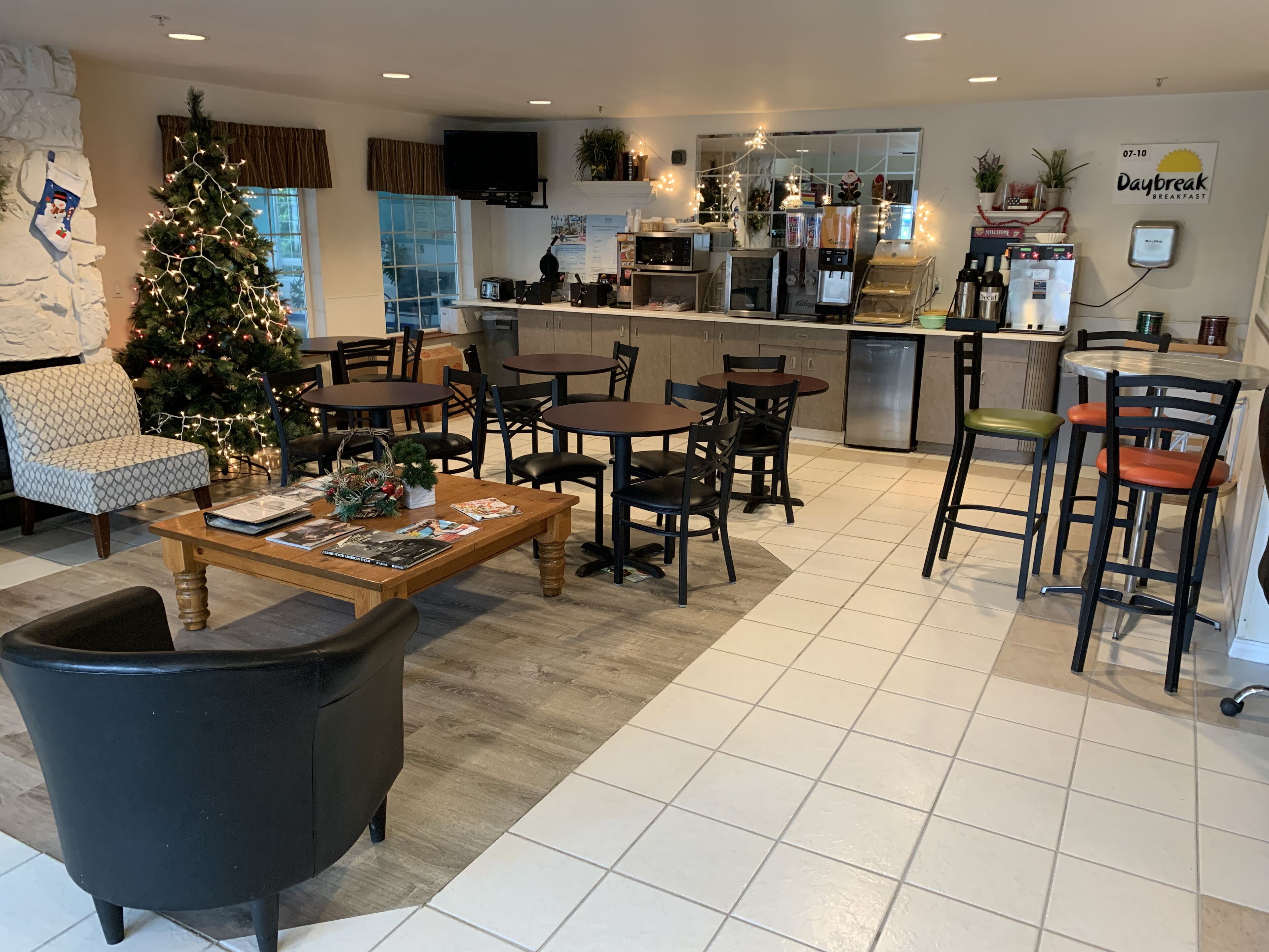 Free daily on-the-go breakfast 