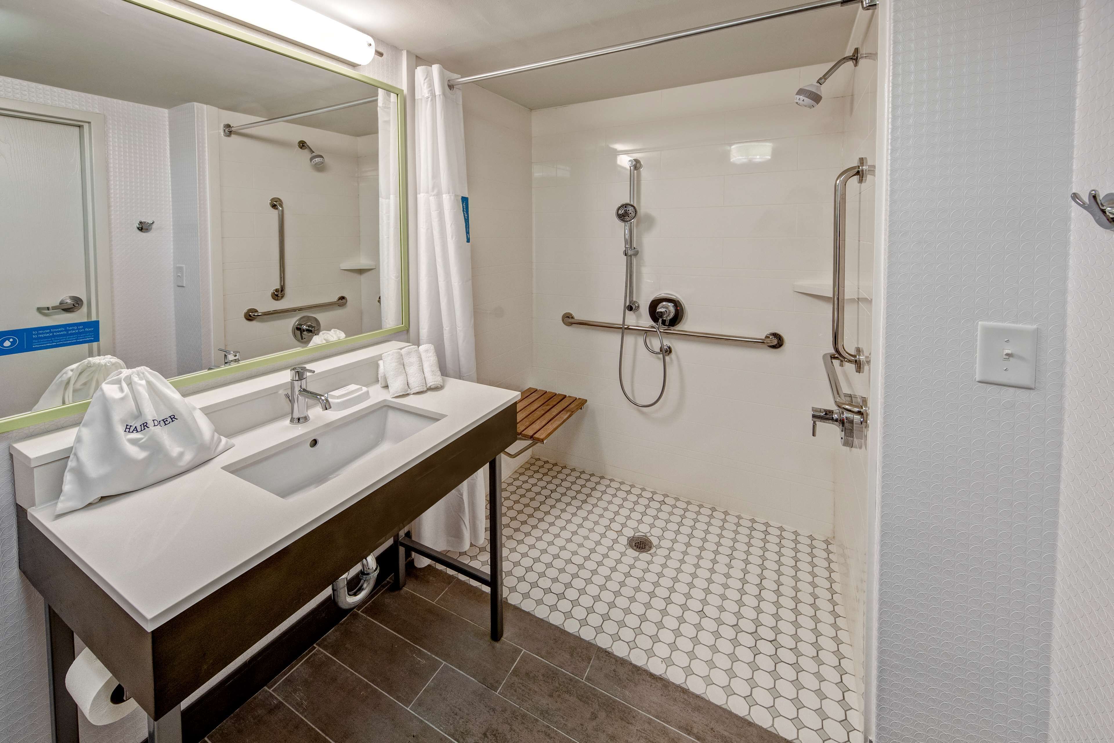 room, 1 king bed, accessible, non smoking | bathroom shower