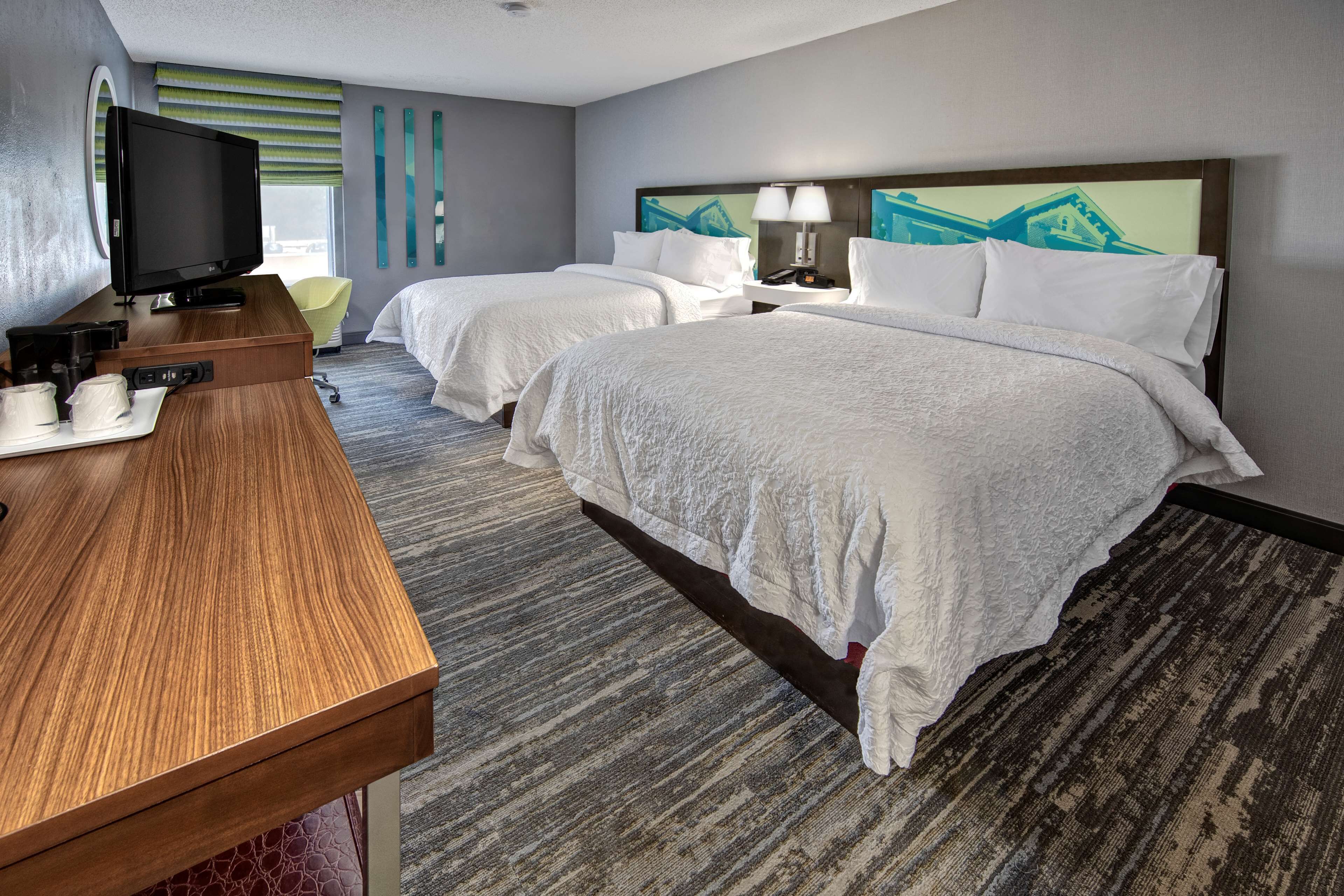 standard room, 2 queen beds | desk, laptop workspace, iron/ironing board, free wifi