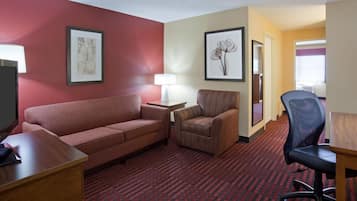 Suite, 1 Bedroom (King Bed) | Living area | Flat-screen TV