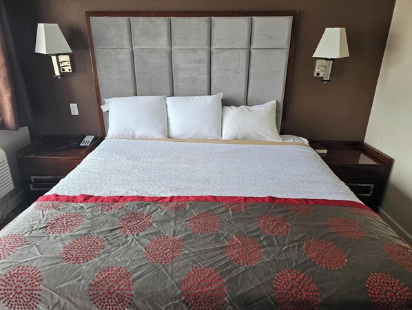 Premium bedding, desk, free WiFi, bed sheets